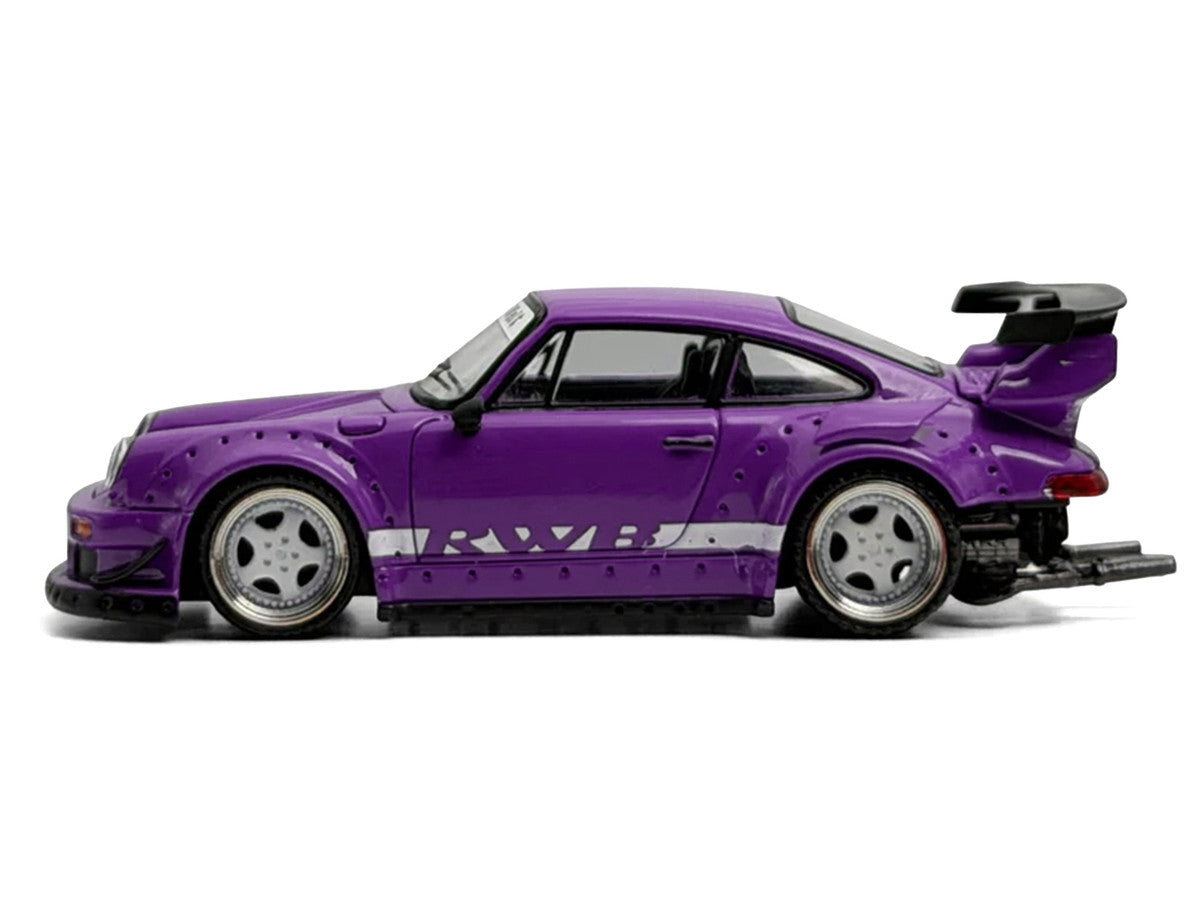RWB 930 Purple with White Stripes 1/64 Diecast Model Car by Model Model LuxuryLifeWay Online Store
