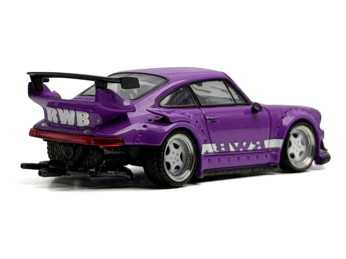 RWB 930 Purple with White Stripes 1/64 Diecast Model Car by Model Model LuxuryLifeWay Online Store