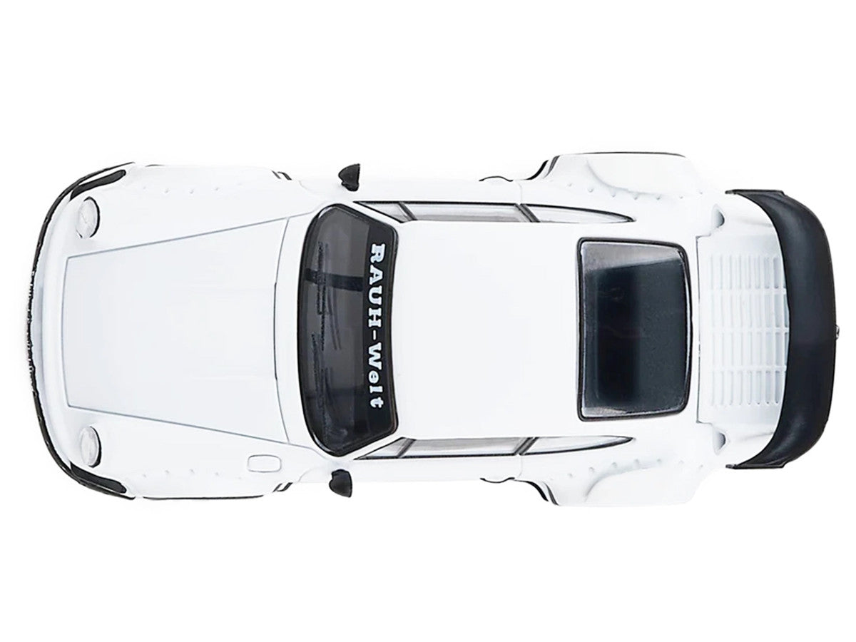RWB 930 Matt White with Black Stripes 1/64 Diecast Model Car by Model Model LuxuryLifeWay Online Store