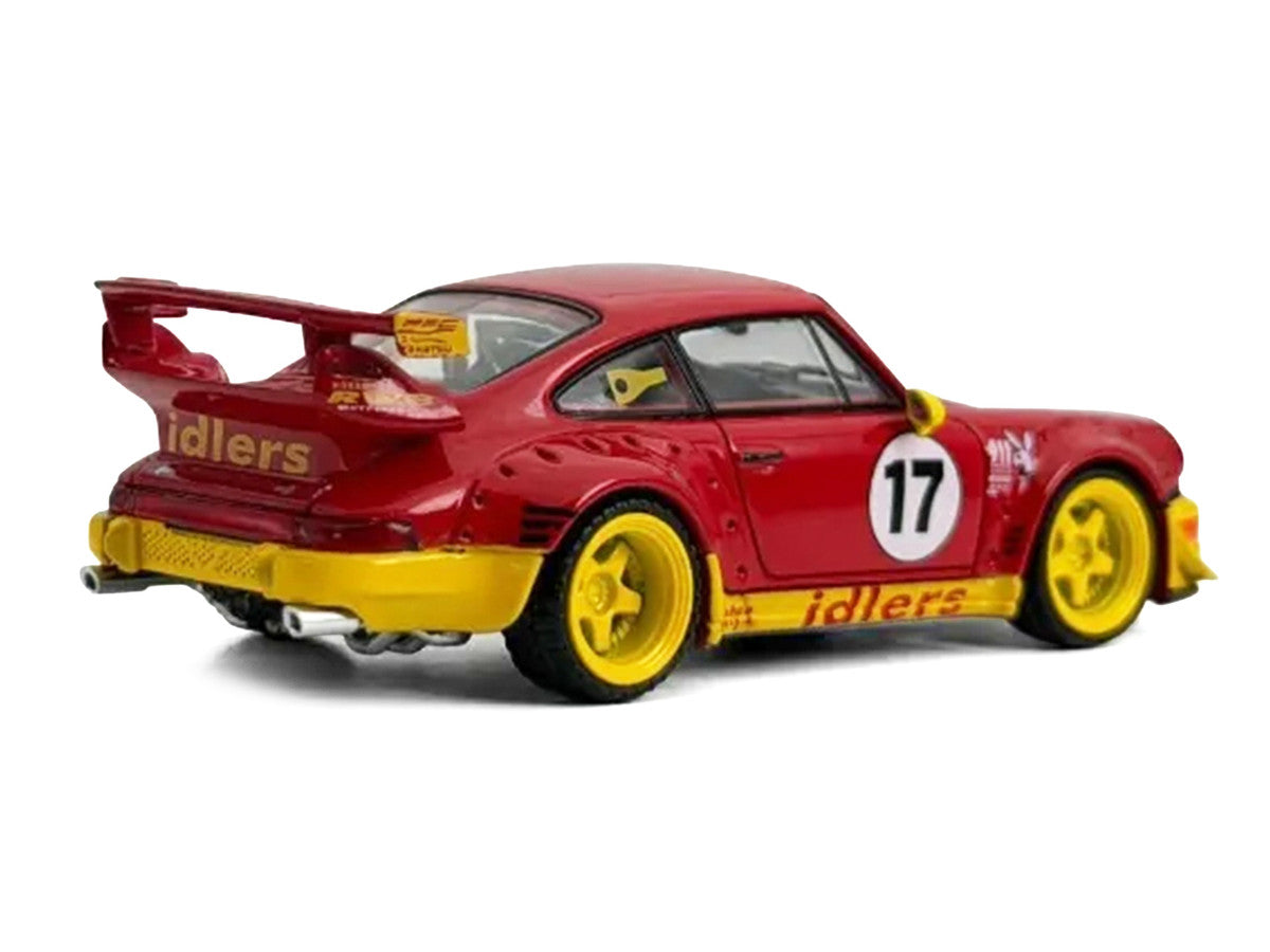 RWB 964 #17 "Idlers Club" Red with Yellow Accents 1/64 Diecast Model Car by Model Model LuxuryLifeWay Online Store