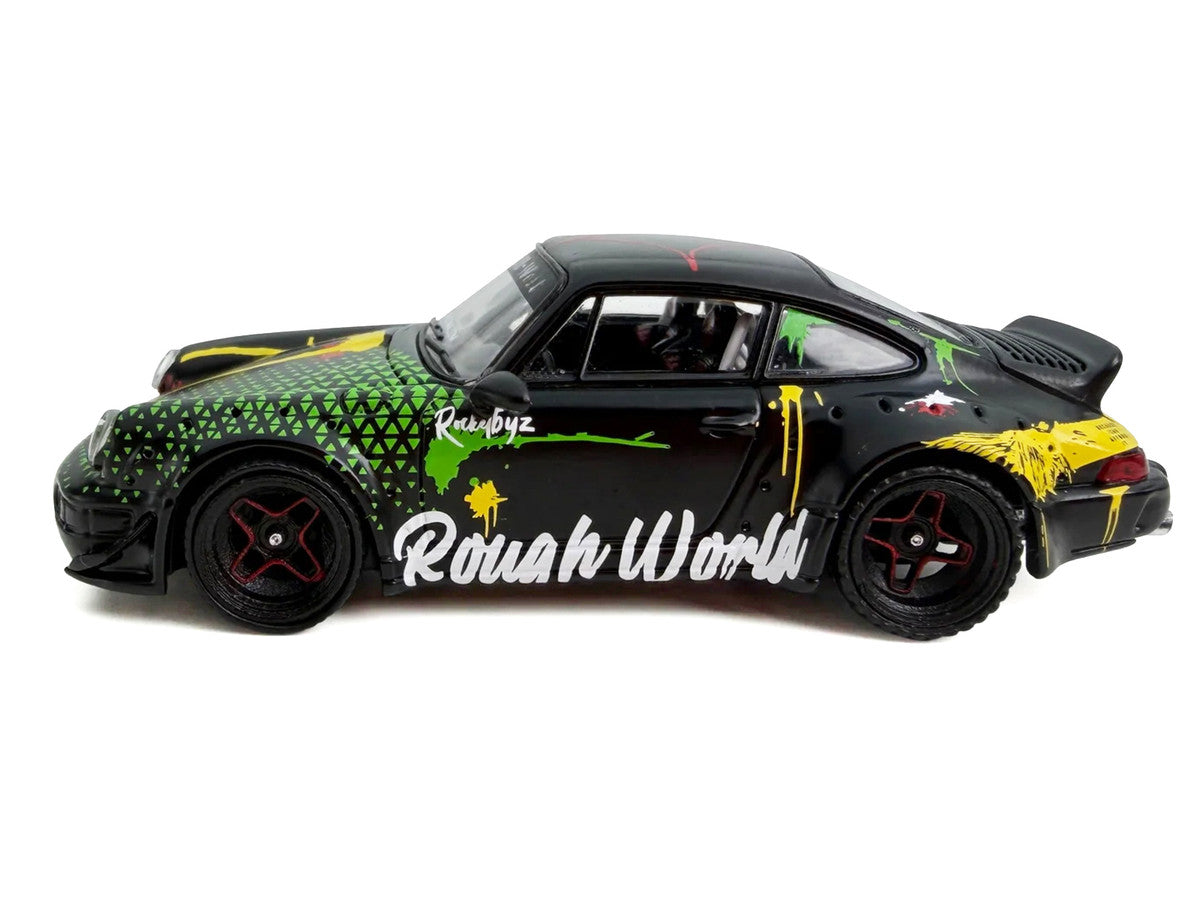 RWB 964 "Kimera-Rough World" Black with Graphics 1/64 Diecast Model Car by Model Model LuxuryLifeWay Online Store
