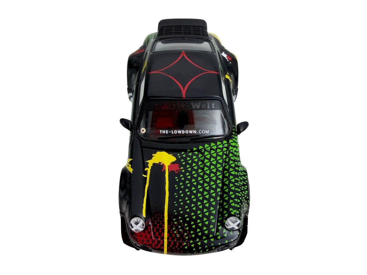 RWB 964 "Kimera-Rough World" Black with Graphics 1/64 Diecast Model Car by Model Model LuxuryLifeWay Online Store