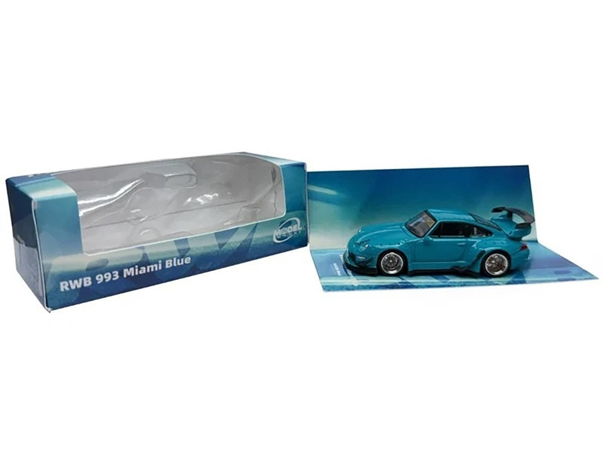 RWB 993 Miami Blue 1/64 Diecast Model Car by Model Model LuxuryLifeWay Online Store
