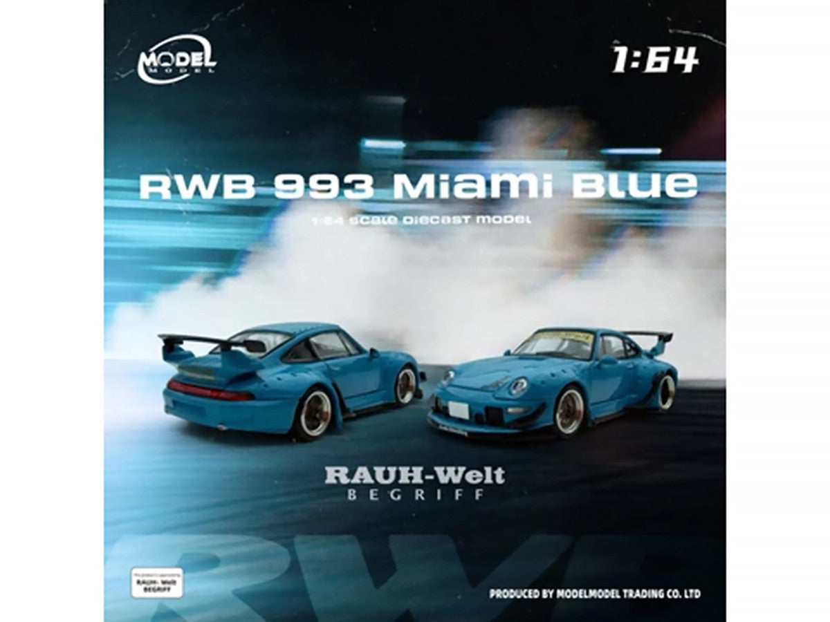 RWB 993 Miami Blue 1/64 Diecast Model Car by Model Model LuxuryLifeWay Online Store