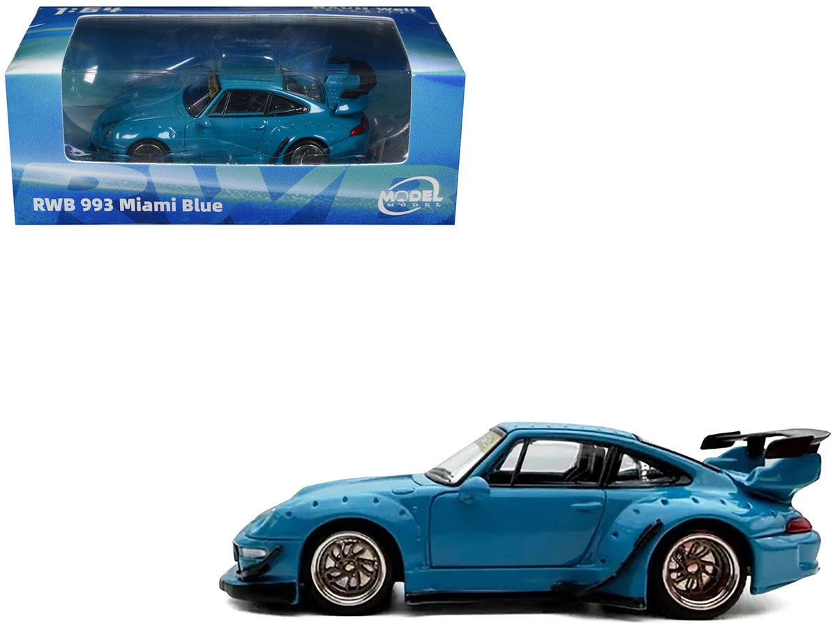 RWB 993 Miami Blue 1/64 Diecast Model Car by Model Model LuxuryLifeWay Online Store