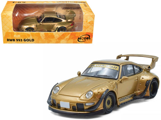 RWB 993 "Yoshiwara" Gold Metallic 1/64 Diecast Model Car by Model Model LuxuryLifeWay Online Store
