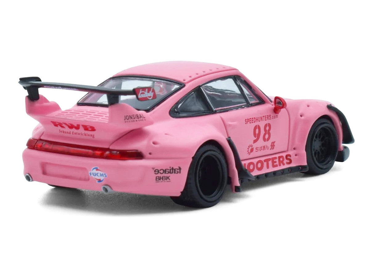 RWB 993 #98 "Hooters" Matt Pink 1/64 Diecast Model Car by Model Model LuxuryLifeWay Online Store