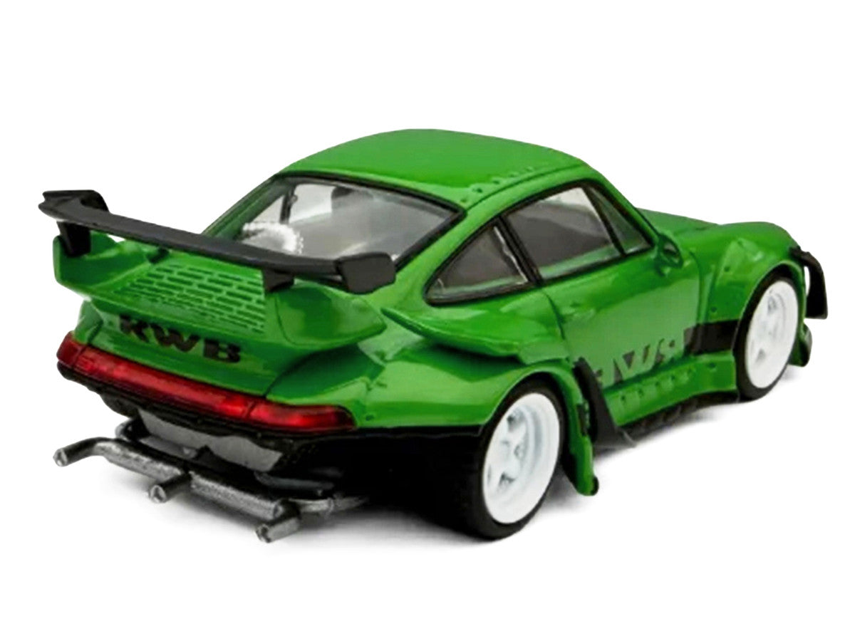 RWB 993 Green with Black Stripes 1/64 Diecast Model Car by Model Model LuxuryLifeWay Online Store