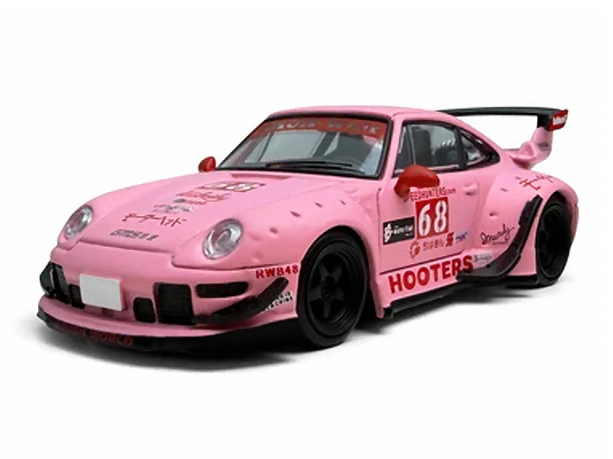RWB 993 #68 "Hooters" Matt Pink 1/64 Diecast Model Car by Model Model LuxuryLifeWay Online Store