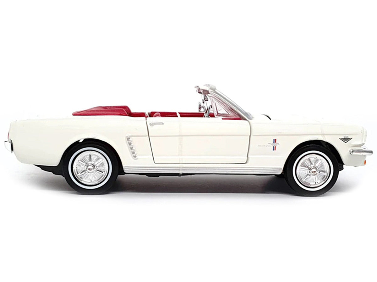 1964 1/2 Ford Mustang Convertible White with Red Interior James Bond 007 "Goldfinger" (1964) Movie "James Bond Collection" Series 1/24 Diecast Model Car by Motormax LuxuryLifeWay Online Store