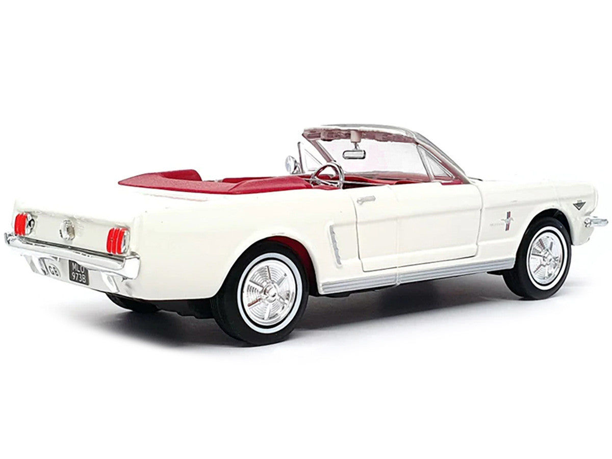 1964 1/2 Ford Mustang Convertible White with Red Interior James Bond 007 "Goldfinger" (1964) Movie "James Bond Collection" Series 1/24 Diecast Model Car by Motormax LuxuryLifeWay Online Store