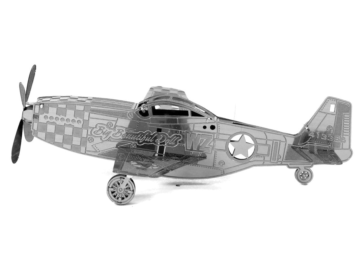Model Kit North American P-51 Mustang Fighter Aircraft "Big Beautiful Doll" United States Army Air Forces (Easy Difficulty) Steel Model by Metal Earth LuxuryLifeWay Online Store