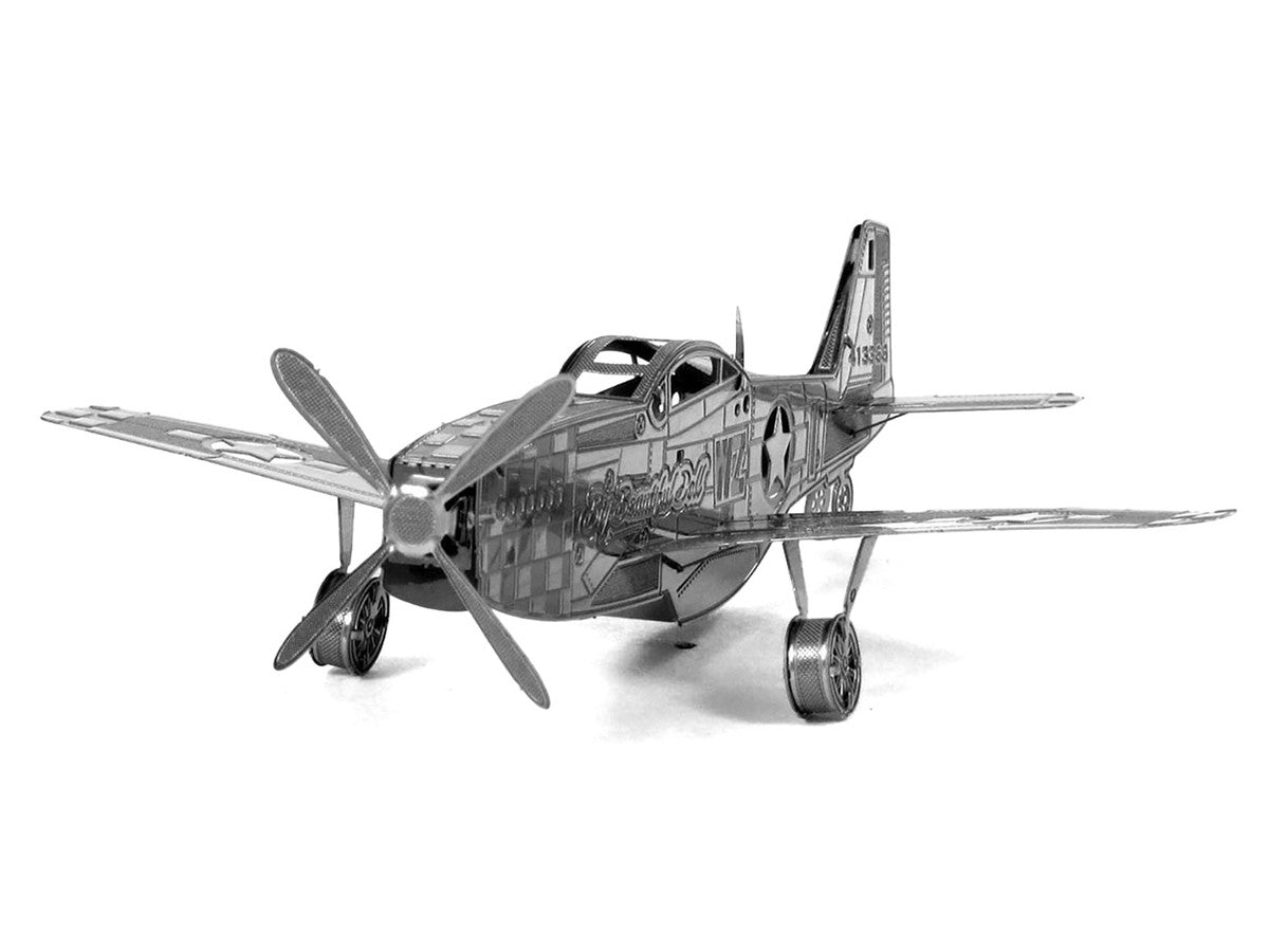 Model Kit North American P-51 Mustang Fighter Aircraft "Big Beautiful Doll" United States Army Air Forces (Easy Difficulty) Steel Model by Metal Earth LuxuryLifeWay Online Store