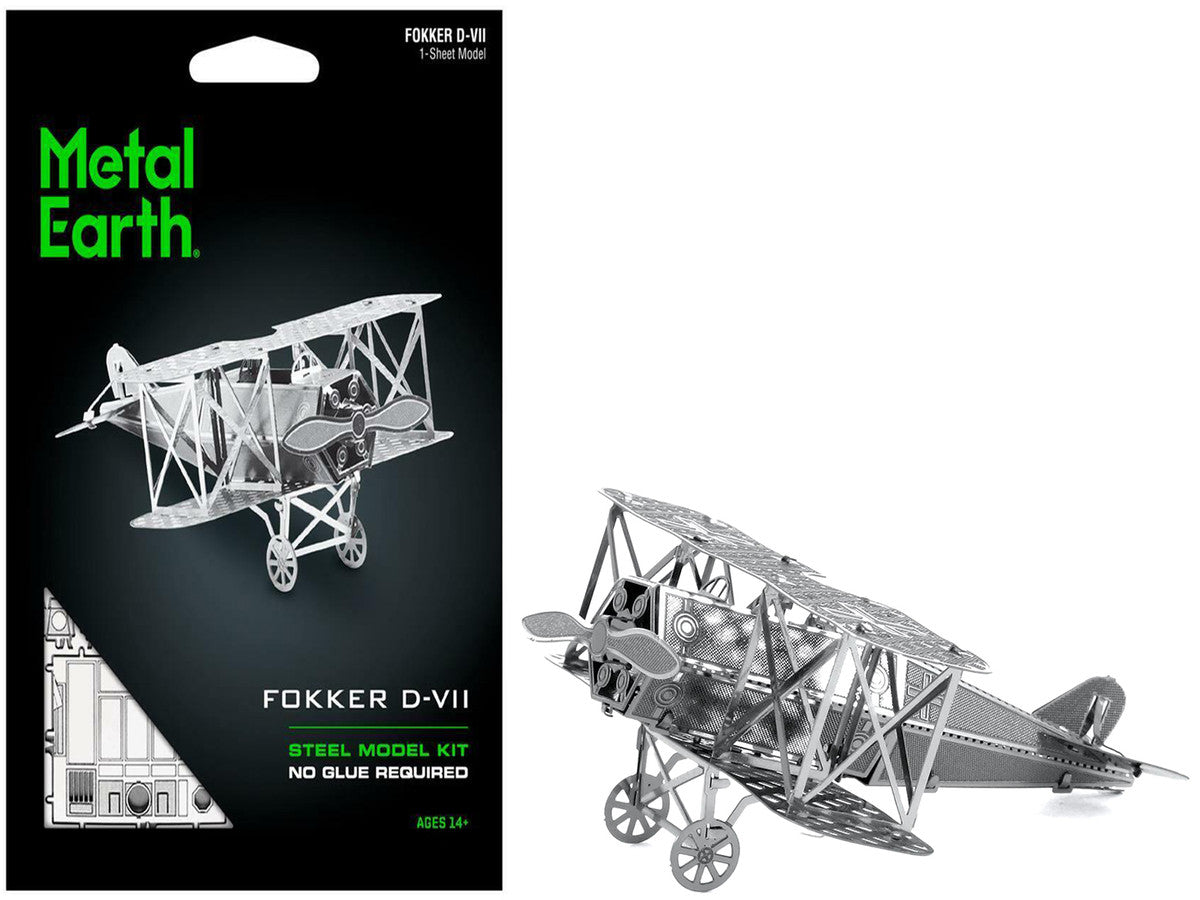 Model Kit Fokker D-VII Fighter Aircraft "Imperial German Army" (Easy Difficulty) Steel Model by Metal Earth LuxuryLifeWay Online Store