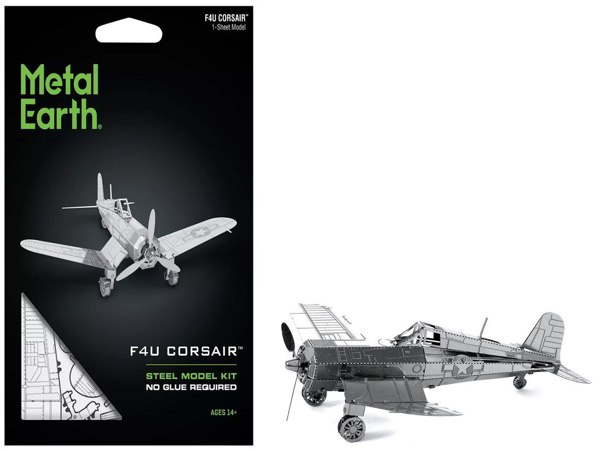 Model Kit Vought F4U Corsair Fighter Aircraft "United States Navy" (Moderate Difficulty) Steel Model by Metal Earth LuxuryLifeWay Online Store