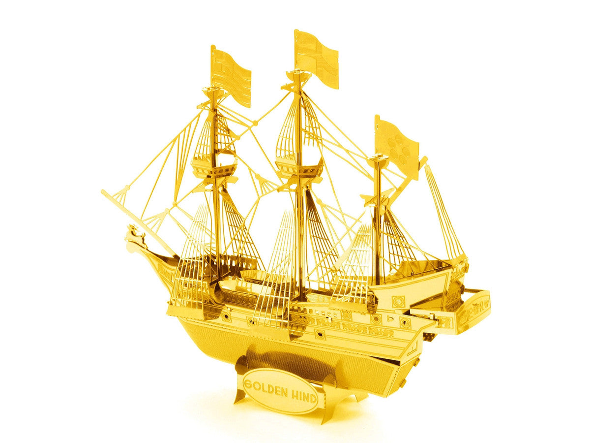 Model Kit Golden Hind Galleon Gold Version (Moderate Difficulty) Steel Model by Metal Earth LuxuryLifeWay Online Store