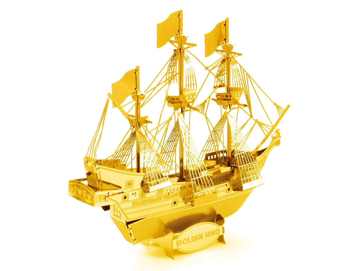 Model Kit Golden Hind Galleon Gold Version (Moderate Difficulty) Steel Model by Metal Earth LuxuryLifeWay Online Store