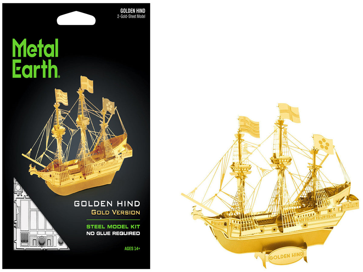 Model Kit Golden Hind Galleon Gold Version (Moderate Difficulty) Steel Model by Metal Earth LuxuryLifeWay Online Store