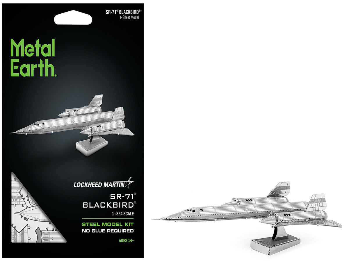 Model Kit Lockheed Martin SR-71 Blackbird Aircraft (Moderate Difficulty) Steel Model by Metal Earth LuxuryLifeWay Online Store