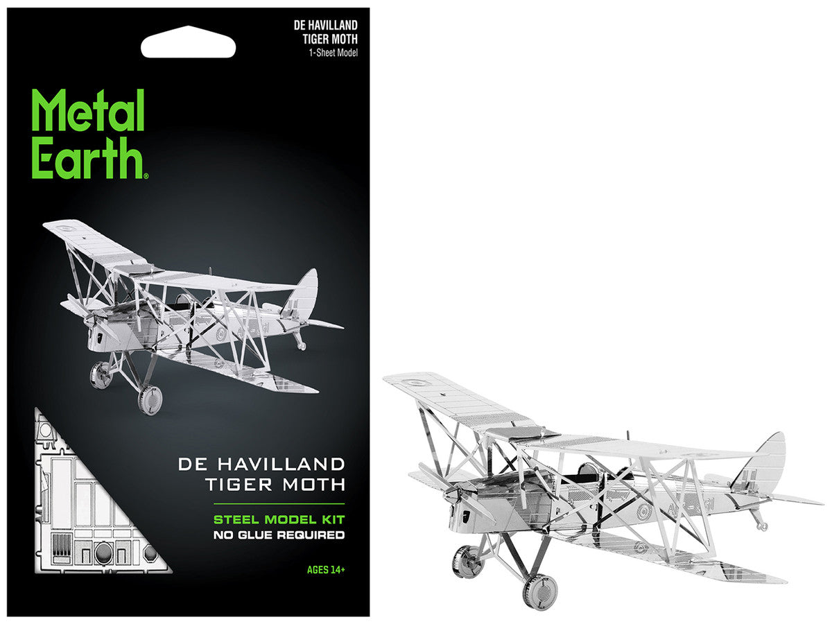 Model Kit De Havilland Tiger Moth Trainer Aircraft (Moderate Difficulty) Steel Model by Metal Earth LuxuryLifeWay Online Store