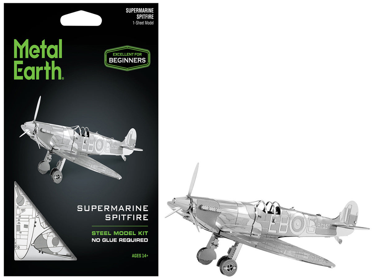 Model Kit Supermarine Spitfire Fighter Aircraft "Royal Air Force" (Easy Difficulty) Steel Model by Metal Earth LuxuryLifeWay Online Store