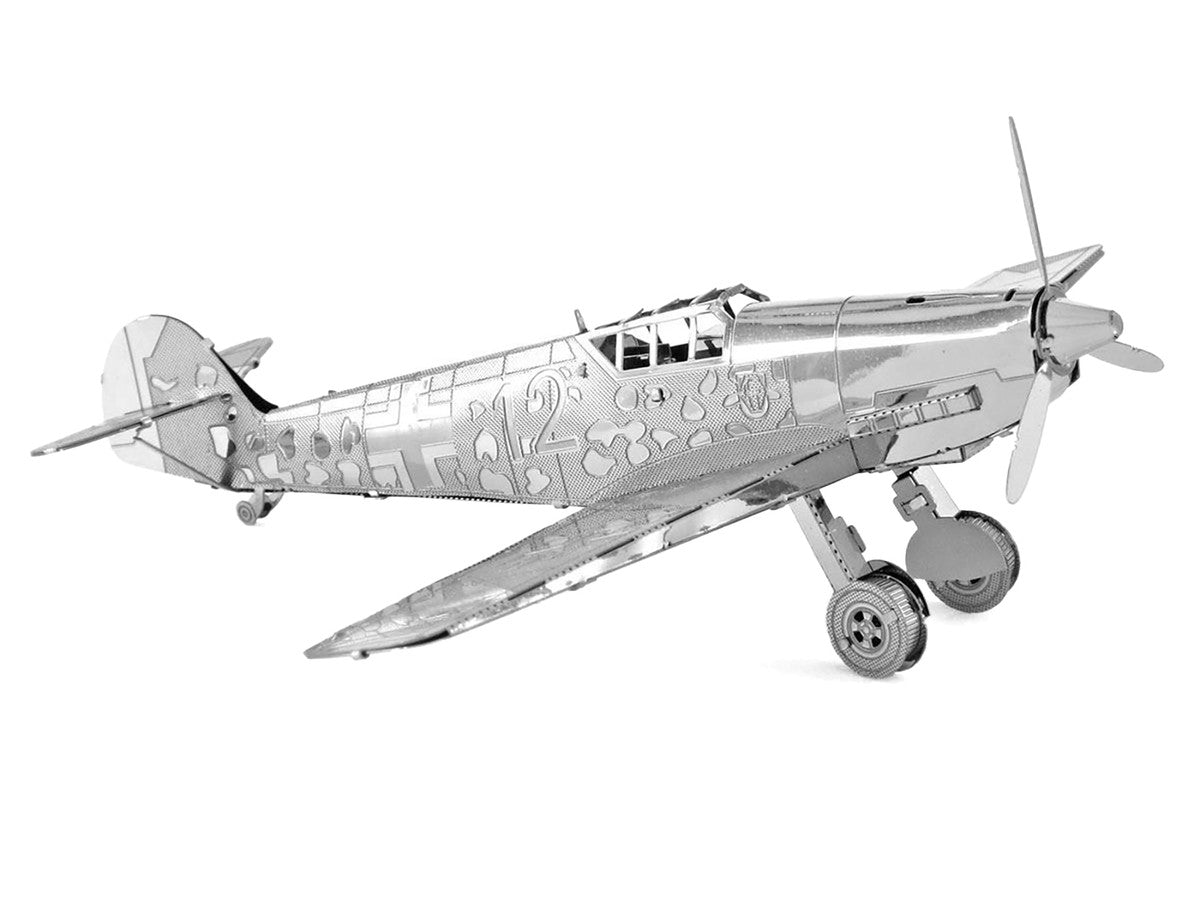 Model Kit Messerschmitt BF-109 Fighter Aircraft "German Luftwaffe" (Moderate Difficulty) Steel Model by Metal Earth LuxuryLifeWay Online Store