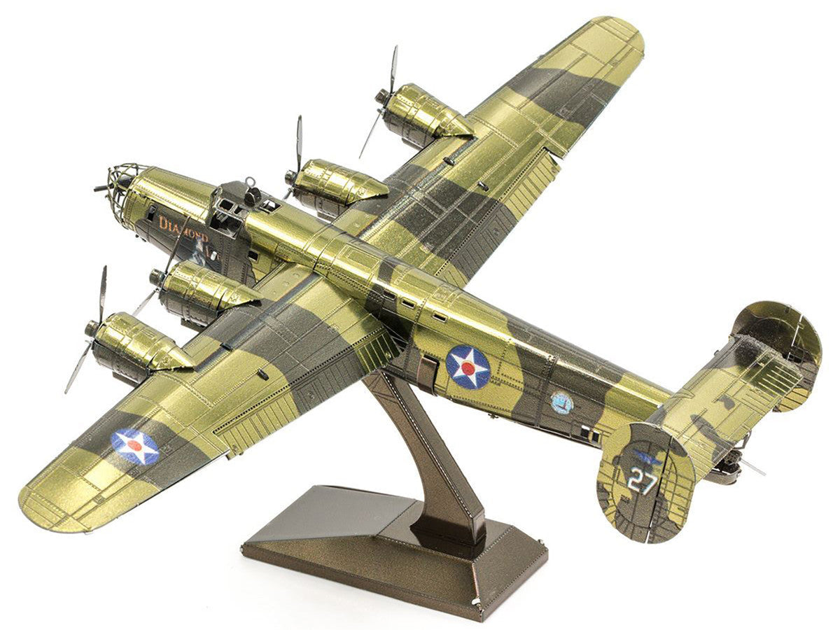 Model Kit Consolidated B-24 Liberator Bomber Aircraft "Diamond Lil" United States Army Air Forces (Challenging Difficulty) Steel Model by Metal Earth LuxuryLifeWay Online Store