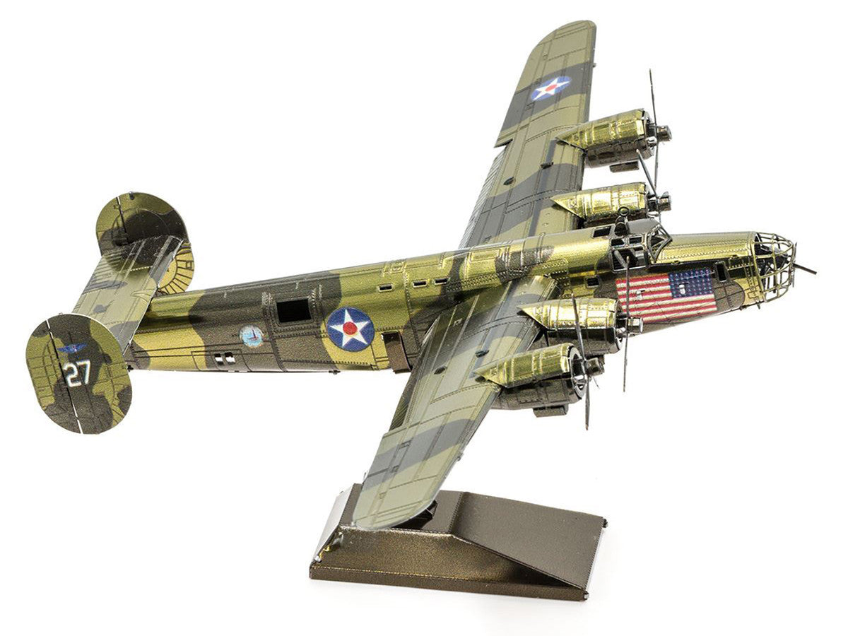 Model Kit Consolidated B-24 Liberator Bomber Aircraft "Diamond Lil" United States Army Air Forces (Challenging Difficulty) Steel Model by Metal Earth LuxuryLifeWay Online Store