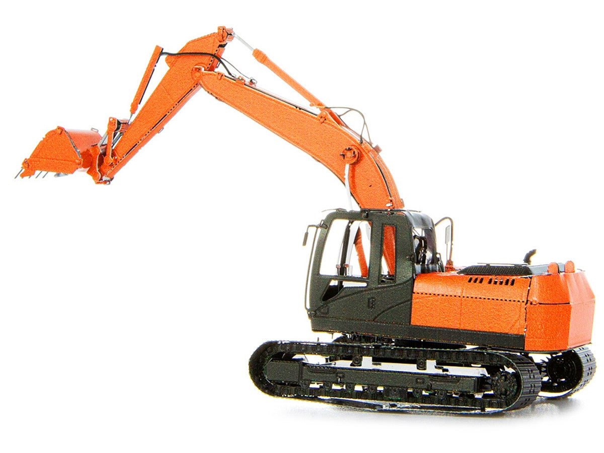 Model Kit Excavator Orange and Black (Challenging Difficulty) Steel Model by Metal Earth LuxuryLifeWay Online Store