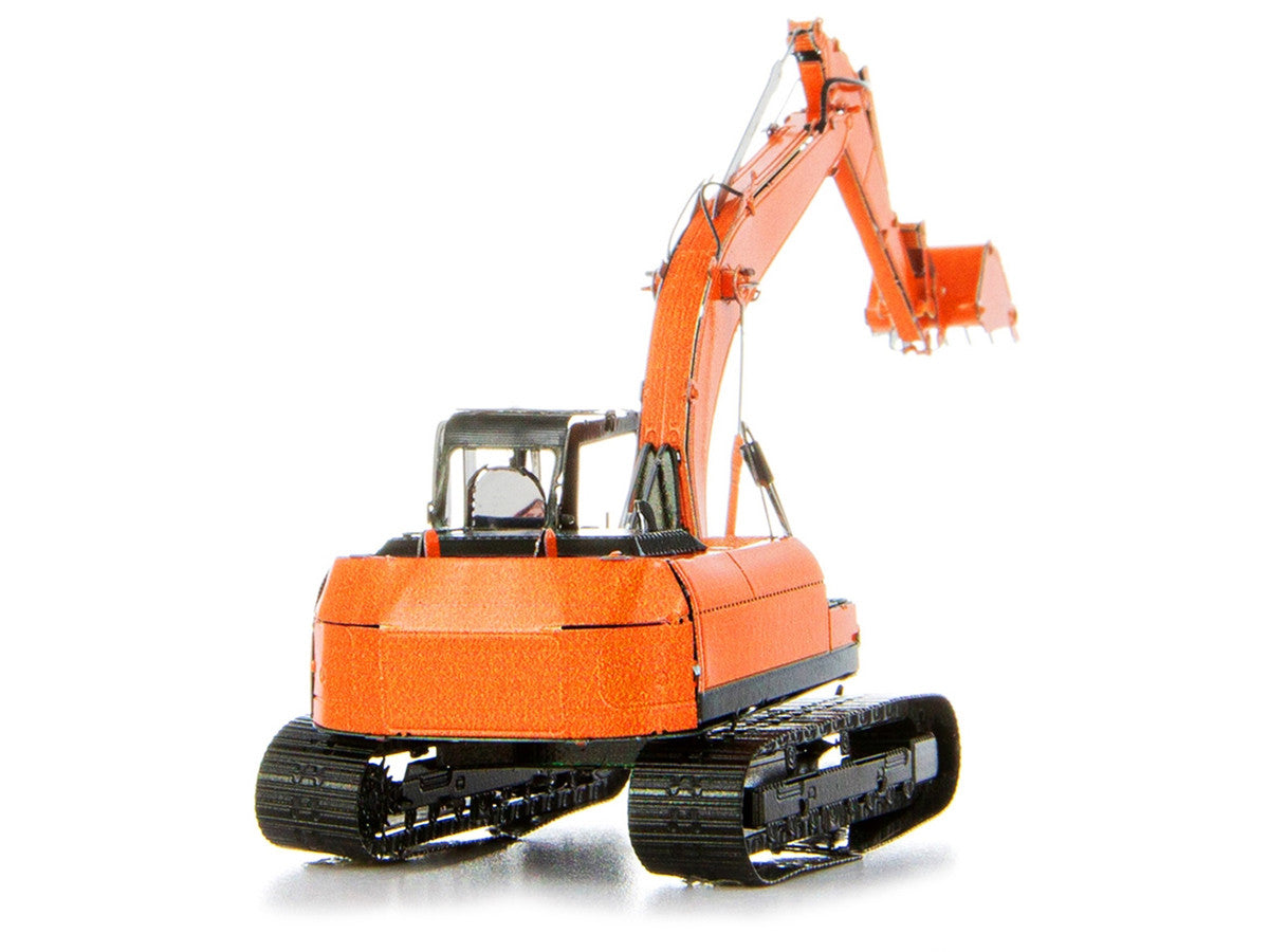 Model Kit Excavator Orange and Black (Challenging Difficulty) Steel Model by Metal Earth LuxuryLifeWay Online Store