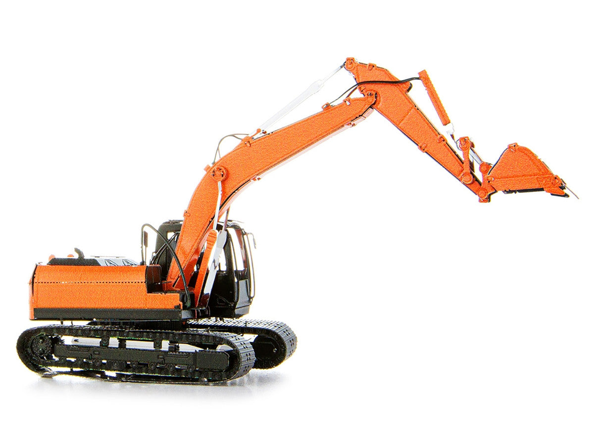 Model Kit Excavator Orange and Black (Challenging Difficulty) Steel Model by Metal Earth LuxuryLifeWay Online Store