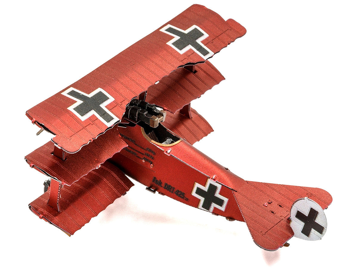Model Kit Fokker Dr.I Triplane Fighter Aircraft "Red Baron" German Air Force (Moderate Difficulty) Steel Model by Metal Earth LuxuryLifeWay Online Store