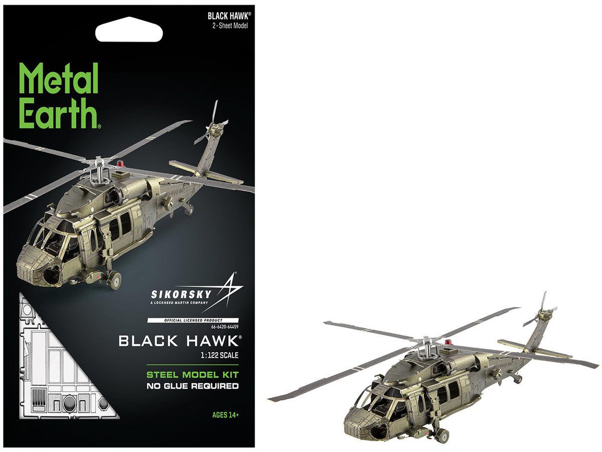 Model Kit Sikorsky Black Hawk Helicopter "United States Army" (Moderate Difficulty) Steel Model by Metal Earth LuxuryLifeWay Online Store