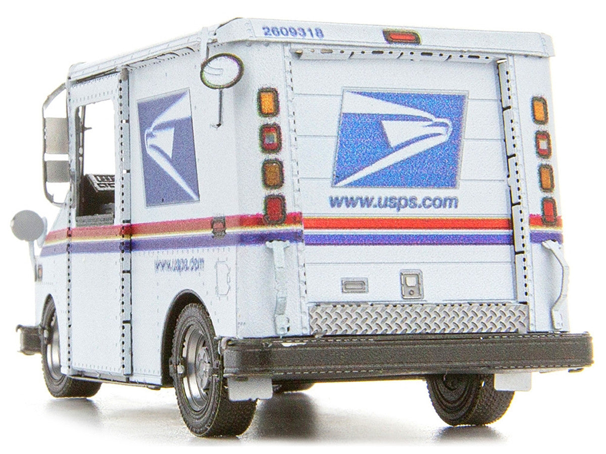 Model Kit  LLV Mail Truck White "USPS (United States Postal Service)" (Moderate Difficulty) Steel Model by Metal Earth LuxuryLifeWay Online Store