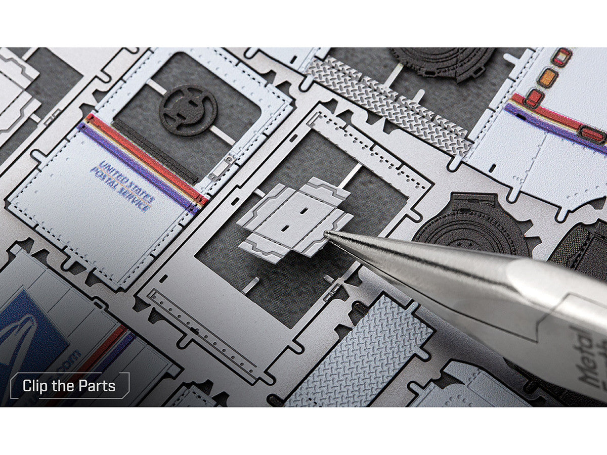 Model Kit  LLV Mail Truck White "USPS (United States Postal Service)" (Moderate Difficulty) Steel Model by Metal Earth LuxuryLifeWay Online Store