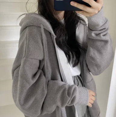 Thick Fleece Loose Cardigan Jacket