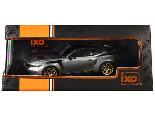 2025 Ford Mustang GTD Gray Metallic with Black Top 1/43 Diecast Model by IXO Models LuxuryLifeWay Online Store