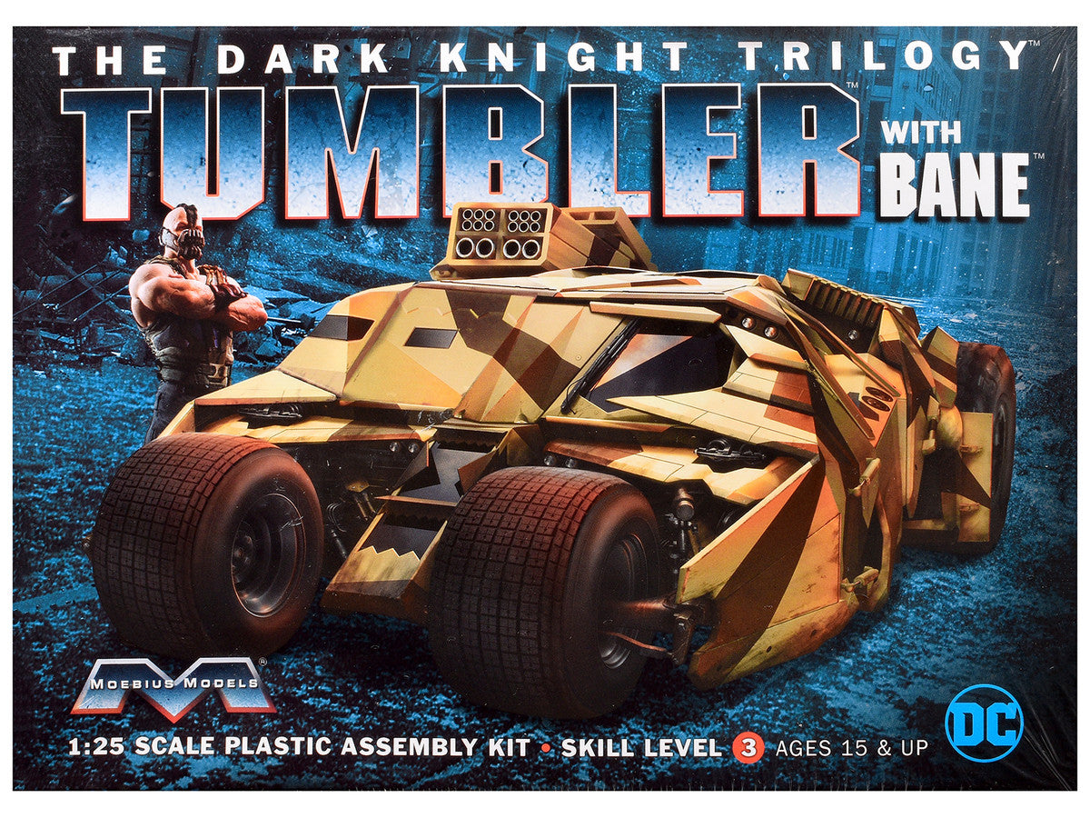 Skill 3 Model Kit Batmobile Tumbler with Bane Figure "Batman Dark Knight Trilogy" Movie Franchise 1/25 Scale Model by Moebius LuxuryLifeWay Online Store