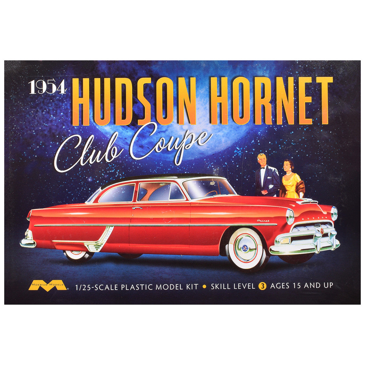 Skill 3 Model Kit 1954 Hudson Hornet Coupe 1/25 Scale Model by Moebius LuxuryLifeWay Online Store