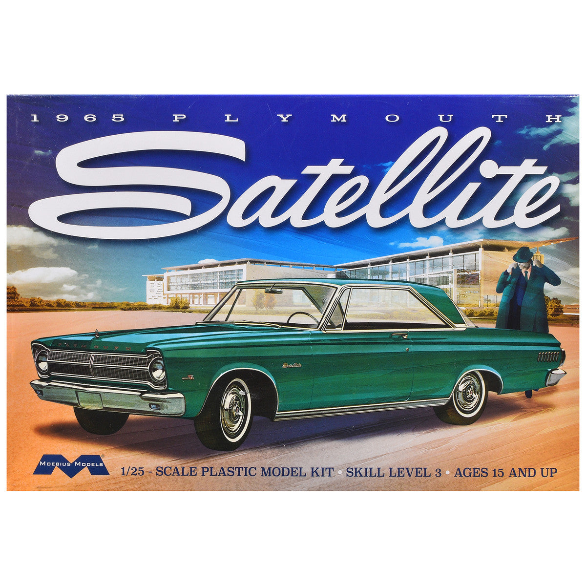 Skill 3 Model Kit 1965 Plymouth Satellite 1/25 Scale Model by Moebius LuxuryLifeWay Online Store