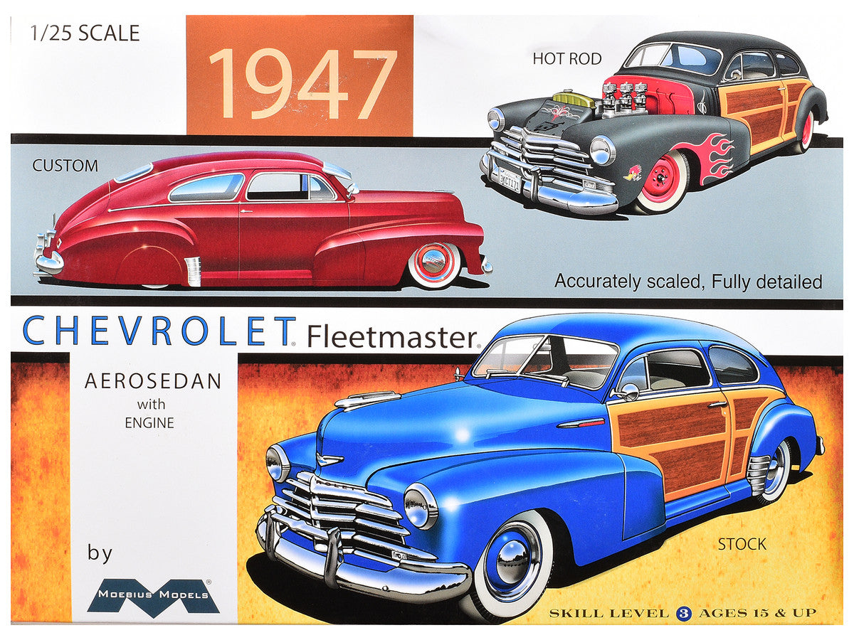 Skill 3 Model Kit 1947 Chevrolet Fleetmaster 3-in-1 Kit 1/25 Scale Model by Moebius LuxuryLifeWay Online Store