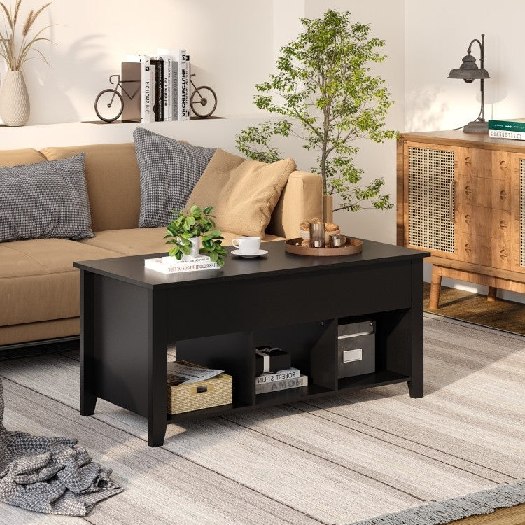 Modern Black Wooden Lift Top Coffee Table LuxuryLifeWay Online Store