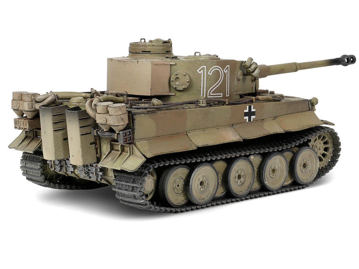 German Sd.Kfz.181 PzKpfw VI Tiger Ausf. E Heavy Tank #121 "Tiger Initial Production Model" "Schwere Panzerabteilung 501 North African Front Tunisia" (1943) "Engine Plus" 1/32 Diecast Model by Metal Proud LuxuryLifeWay Online Store