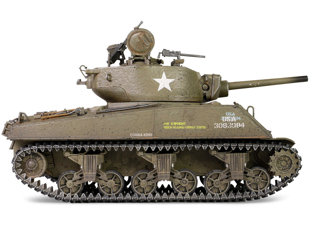 Sherman M4A3E2 (75) “Cobra King” Medium Tank “First in Bastogne” George Smith Patton’s 4th A.Div. 3rd Army Bastogne area (26 December 1944) "Engine Plus" Series 1/32 Diecast Model by Metal Proud LuxuryLifeWay Online Store