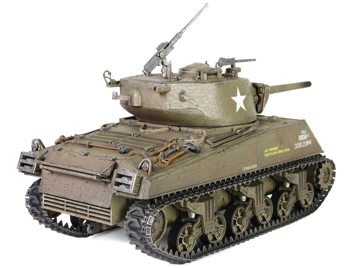 Sherman M4A3E2 (75) “Cobra King” Medium Tank “First in Bastogne” George Smith Patton’s 4th A.Div. 3rd Army Bastogne area (26 December 1944) "Engine Plus" Series 1/32 Diecast Model by Metal Proud LuxuryLifeWay Online Store