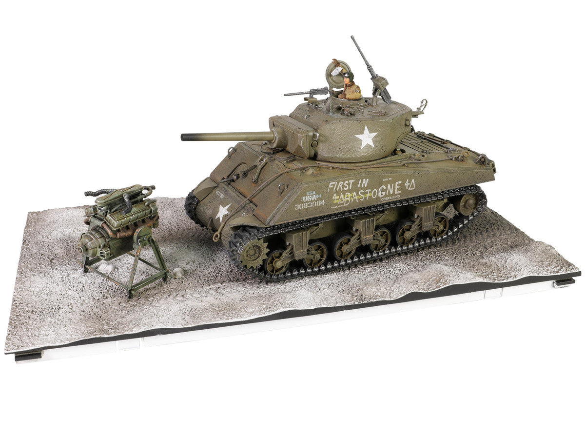 Sherman M4A3E2 (75) “Cobra King” Medium Tank “First in Bastogne” George Smith Patton’s 4th A.Div. 3rd Army Bastogne area (26 December 1944) "Engine Plus" Series 1/32 Diecast Model by Metal Proud LuxuryLifeWay Online Store