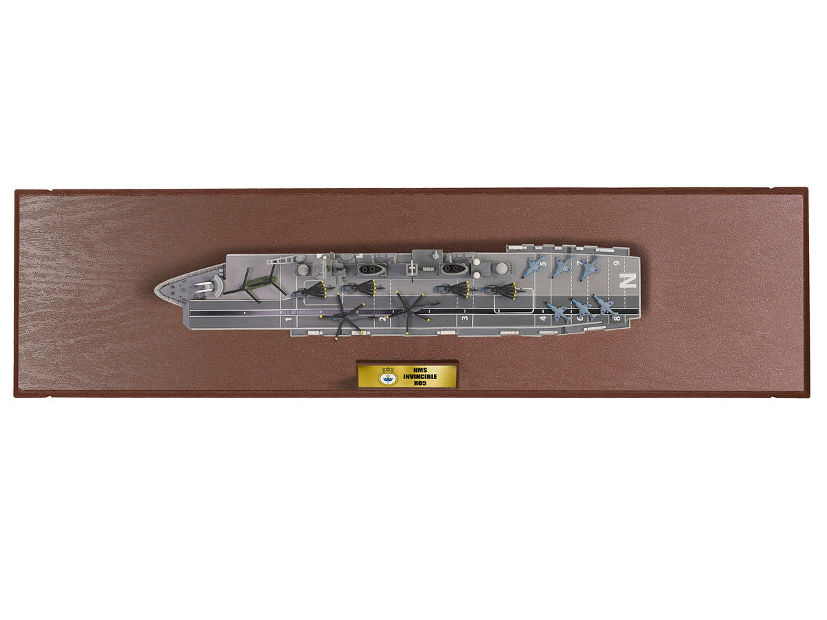 British HMS Invincible (R05) Aircraft Carrier Full-Hull Edition "Falklands War" (1982) British Royal Navy "Battleship" Series 1/700 Diecast Model by Metal Proud LuxuryLifeWay Online Store