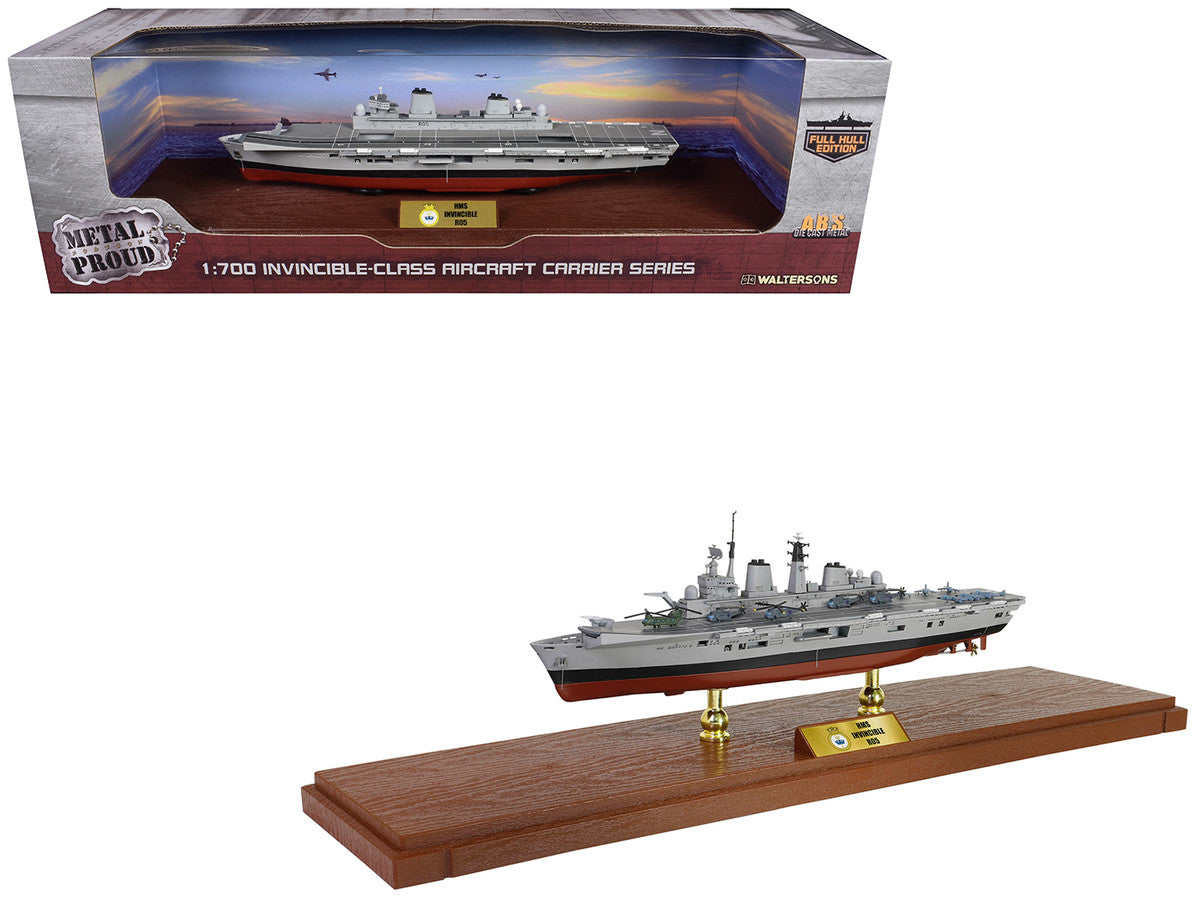 British HMS Invincible (R05) Aircraft Carrier Full-Hull Edition "Falklands War" (1982) British Royal Navy "Battleship" Series 1/700 Diecast Model by Metal Proud LuxuryLifeWay Online Store