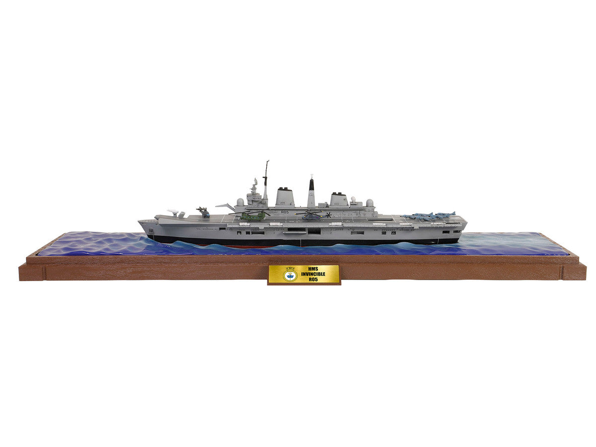 British HMS Invincible (R05) Aircraft Carrier Waterline Edition "Falklands War" (1982) British Royal Navy "Battleship" Series 1/700 Diecast Model by Metal Proud LuxuryLifeWay Online Store