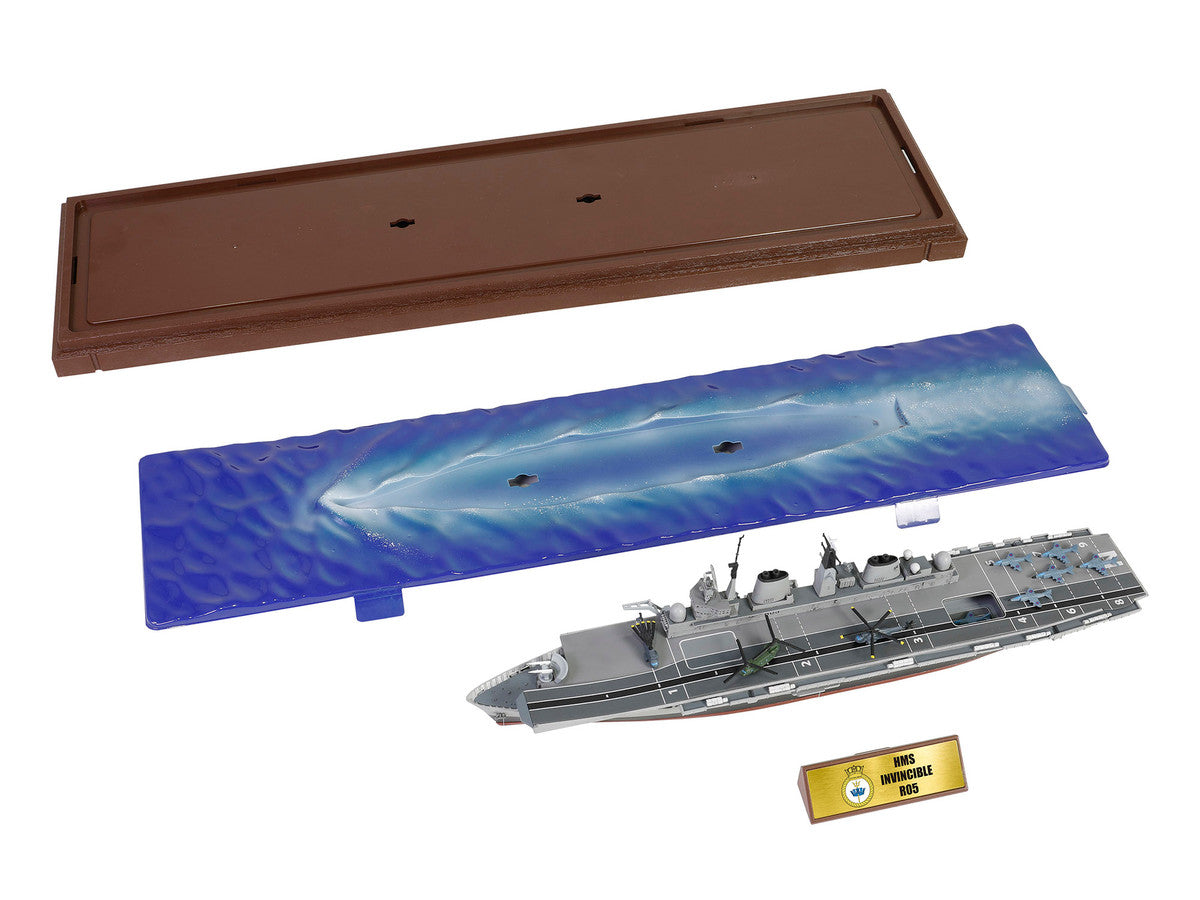 British HMS Invincible (R05) Aircraft Carrier Waterline Edition "Falklands War" (1982) British Royal Navy "Battleship" Series 1/700 Diecast Model by Metal Proud LuxuryLifeWay Online Store